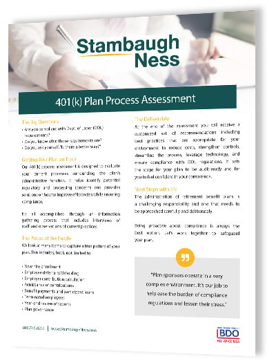 ERISA Assessment