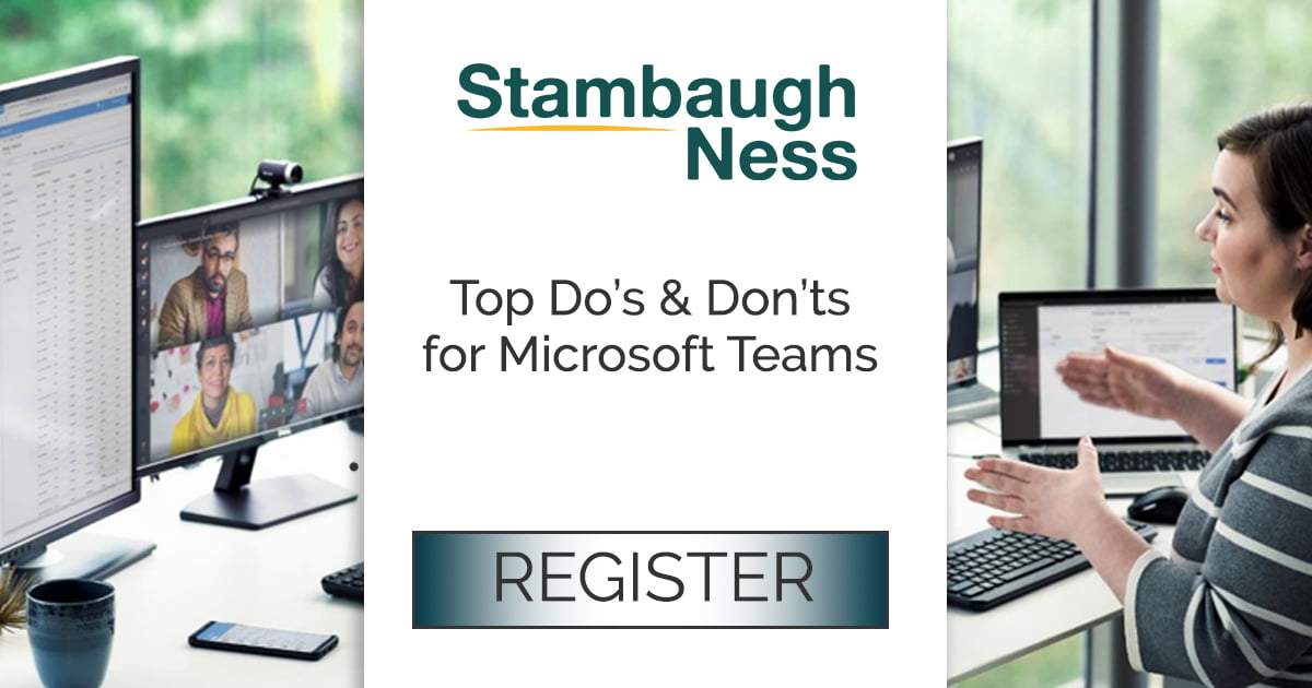 Top Do’s & Don'ts for Microsoft Teams Stambaugh Ness