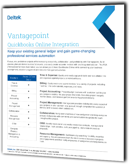 Vantagepoint QuickBooks