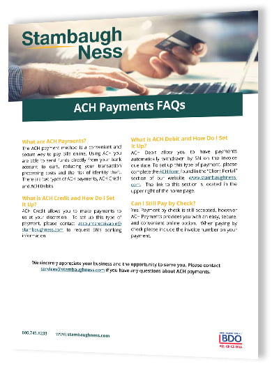 SN's ACH Payments