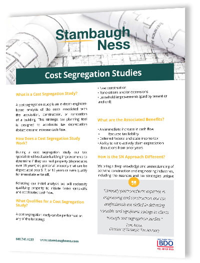 Cost Segregation Study