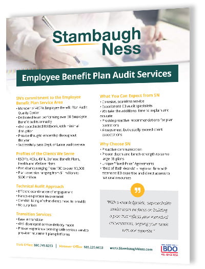 Employee Benefit Plan Audit Services