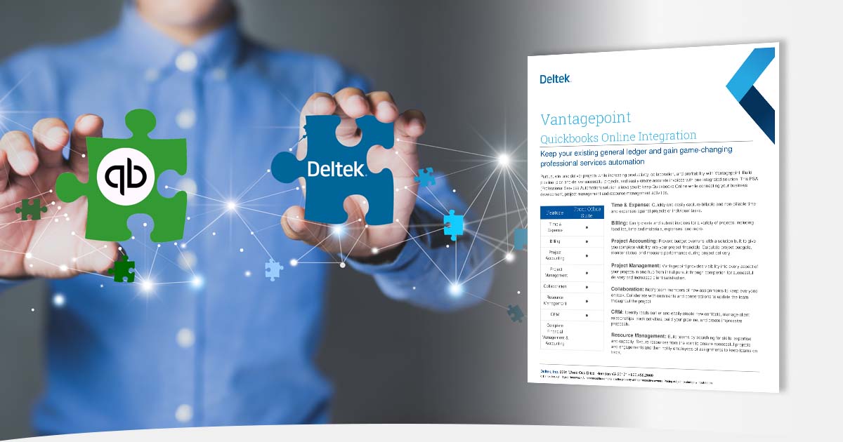 QuickBooks Online Integration with Deltek Vantagepoint Stambaugh Ness