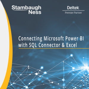 Connecting Deltek On-Premise to Microsoft Power BI