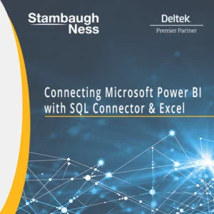 Connecting Deltek On-Premise to Microsoft Power BI