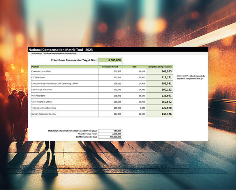 2023 National Compensation Matrix Stambaugh Ness