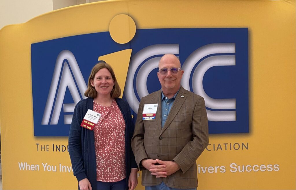 Leigh Ann Wilson and Mike D'Angelo at AICC Spring Conference