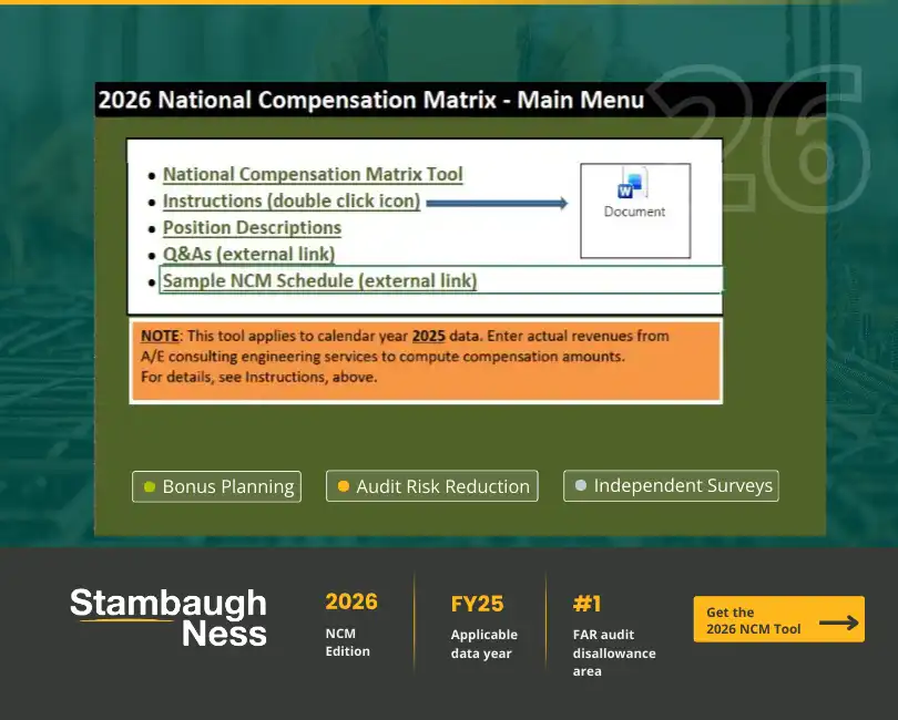 2026 NCM: Maximize FAR-allowable overhead rates with the latest AASHTO rebuild data for A/E firms. Download now.