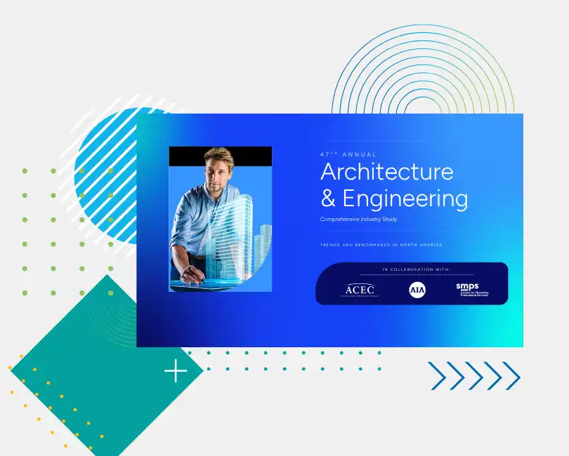 47th Annual Architecture & Engineering Study thumbnail (deltek-clarity-ae-study-2026-810x630.webp) featuring ACEC, AIA, and SMPS 2026 benchmarks.